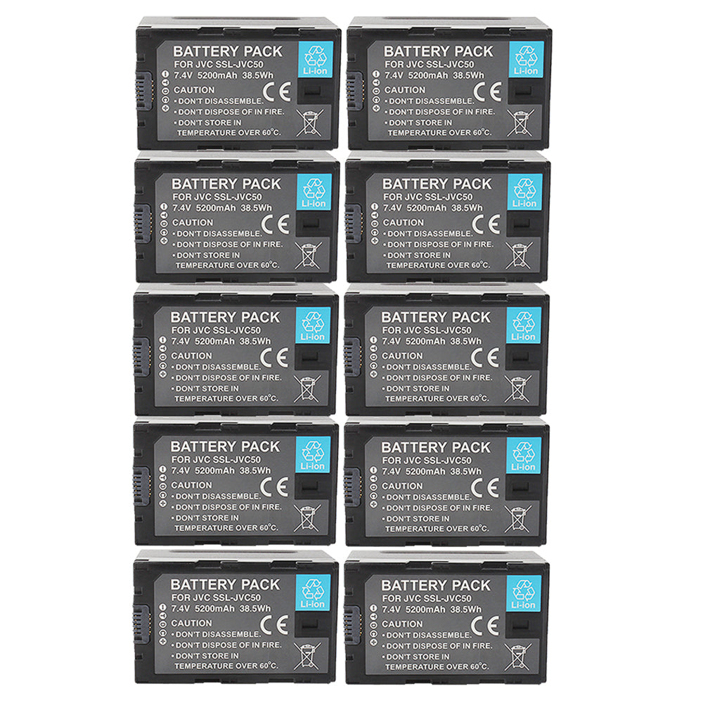 For JVC Camera Battery SSL-JVC50 7.4V 5200mAh Batteries