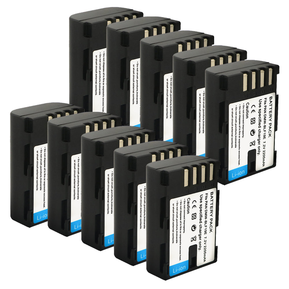 For Panasonic DMW-BLF19 Battery Lumix DMC-GH3, DMC-GH4, DC-GH5, DC-GH5S, DC-G9 2200mAh Camera Batteries