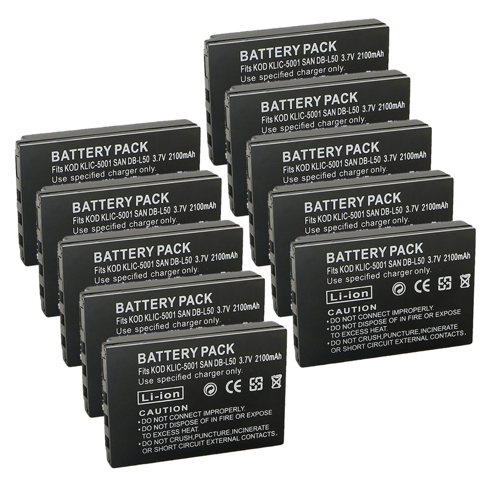 For Kodak Camera Battery KLIC-5001 3.7V 2100mAh Batteries