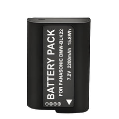 For Panasonic DMW-BLK22 Battery Lumix DC-S9, DC-G9, DC-S5, DC-S5 II, DC-S5 IIX, GH5 II, GH6, S5II, S5IIX 2200mAh Camera Batteries