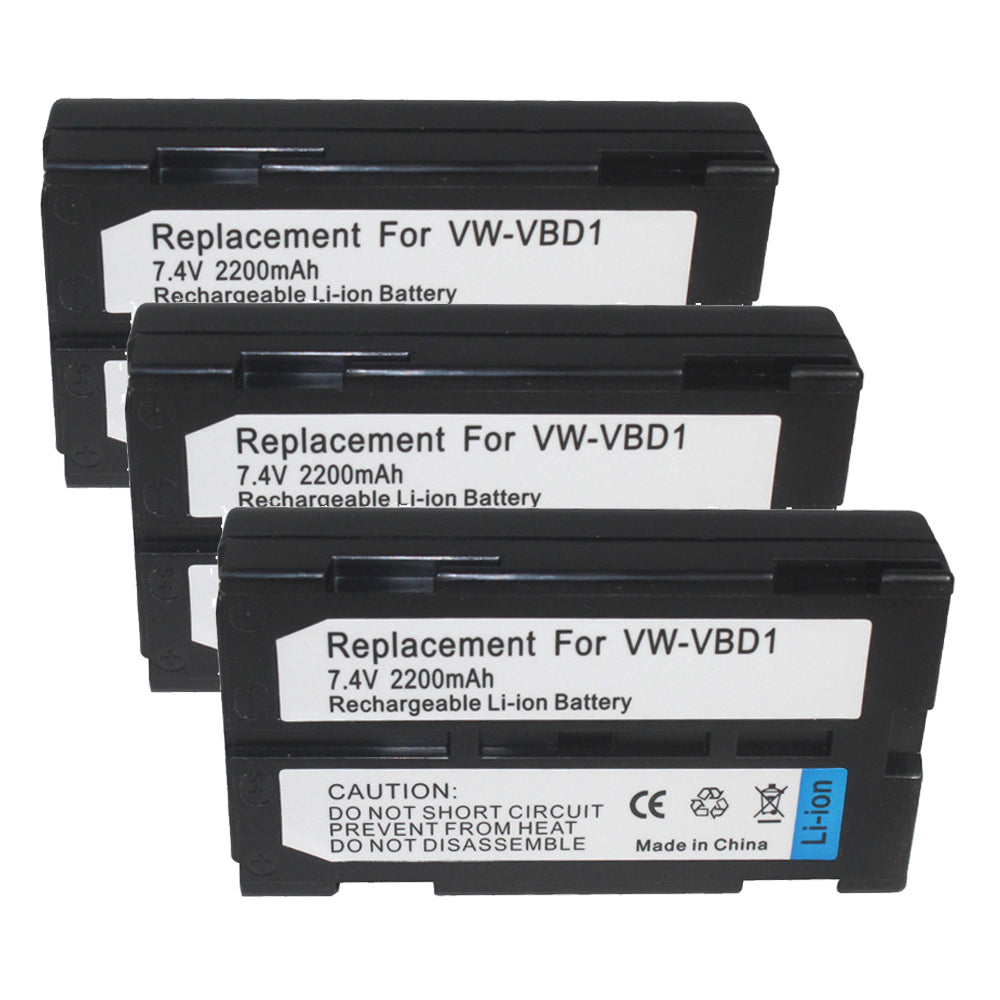 For JVC BN-V812 VW-VBD1 Battery GR-DLS1U 2200mAh Camera Batteries