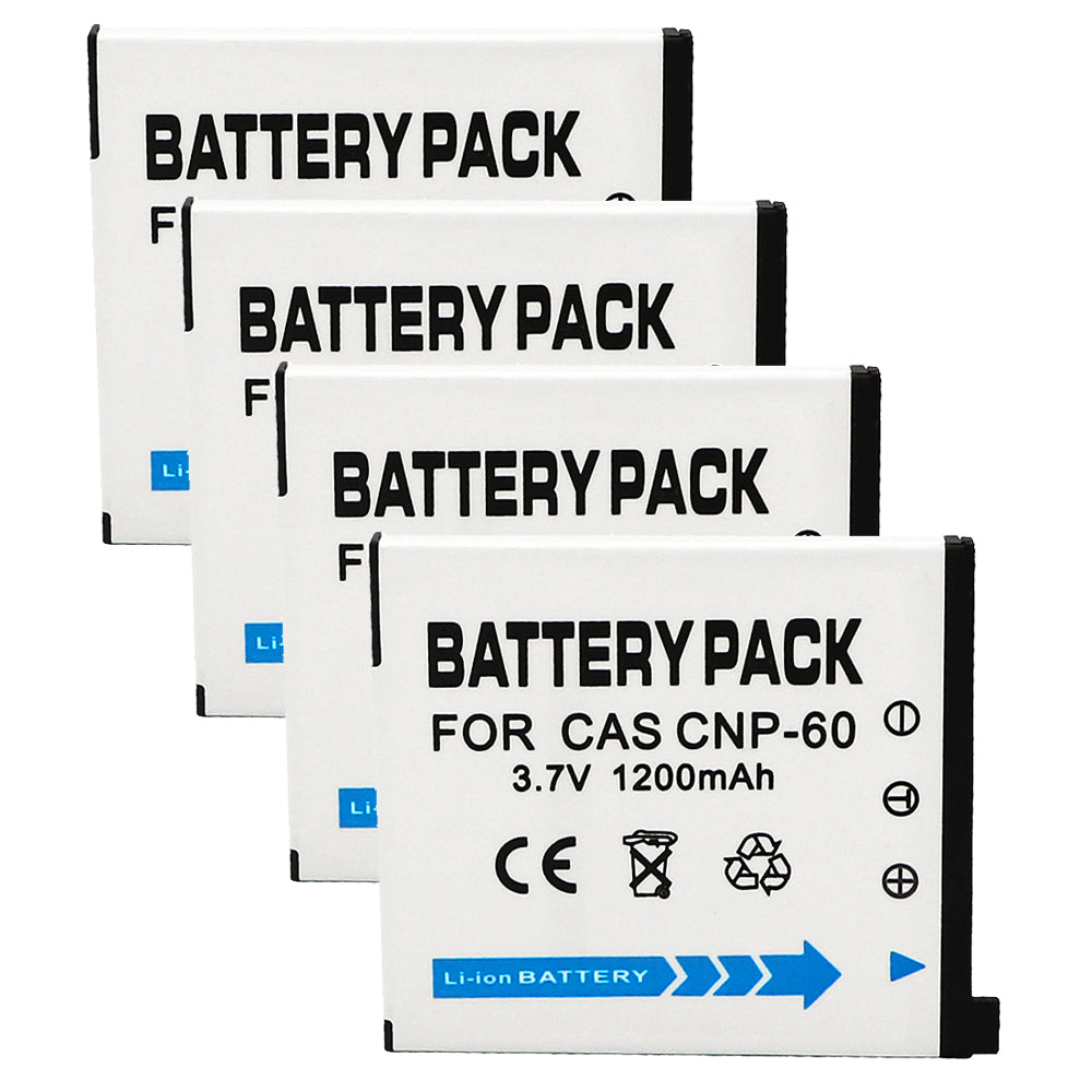 For Casio CNP60 NP-60 NP60  Battery EX-FS10 EX-S10 EX-S12 EX-Z9 EX-Z19 1200mAh Camera Batteries