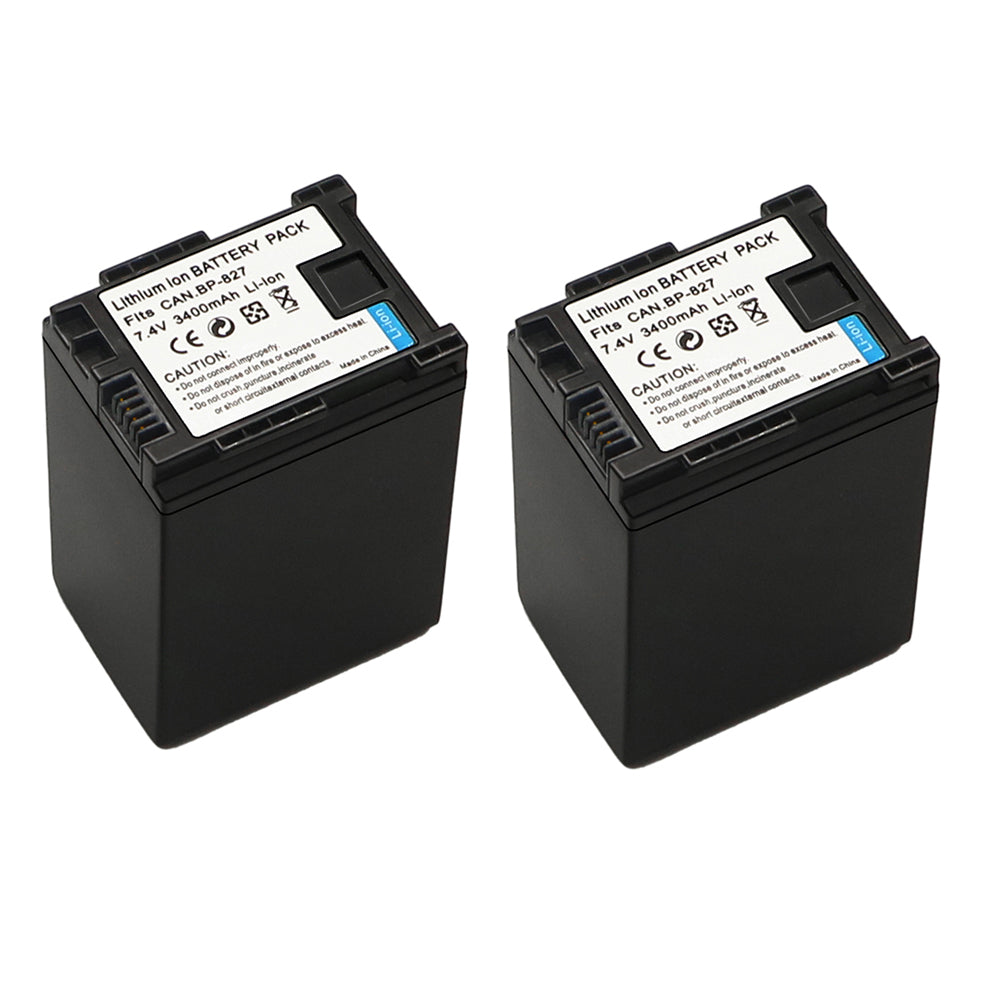 For Canon BP-827 Battery FS10 FS11 VIXIA HF G10 HFG10 3400mAh Camera Batteries