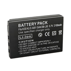 For Kodak Camera Battery KLIC-5001 3.7V 2100mAh Batteries