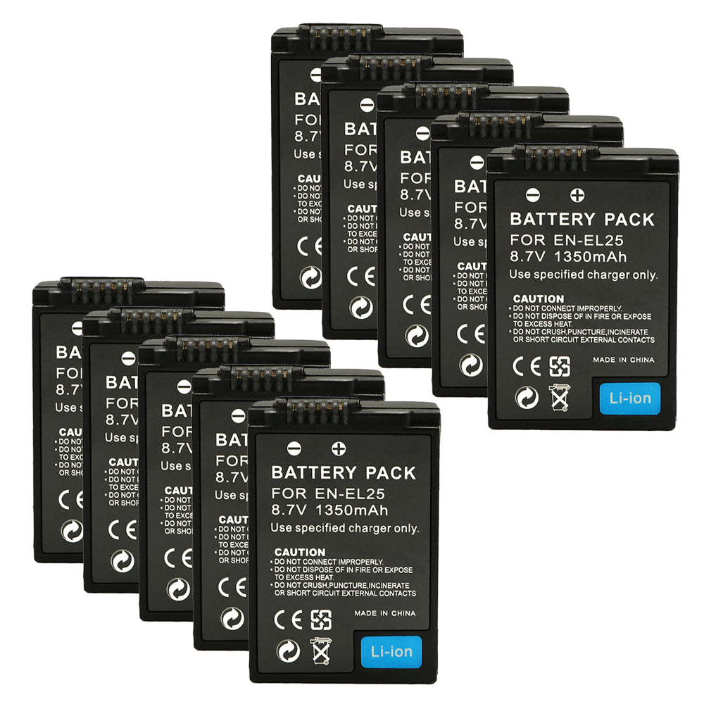 For Nikon EN-EL25 Battery MH-32 Charger and Nikon Z50, Z 50, Nikon Z FC Mirrorless, Z Series 1350mAh Camera Batteries