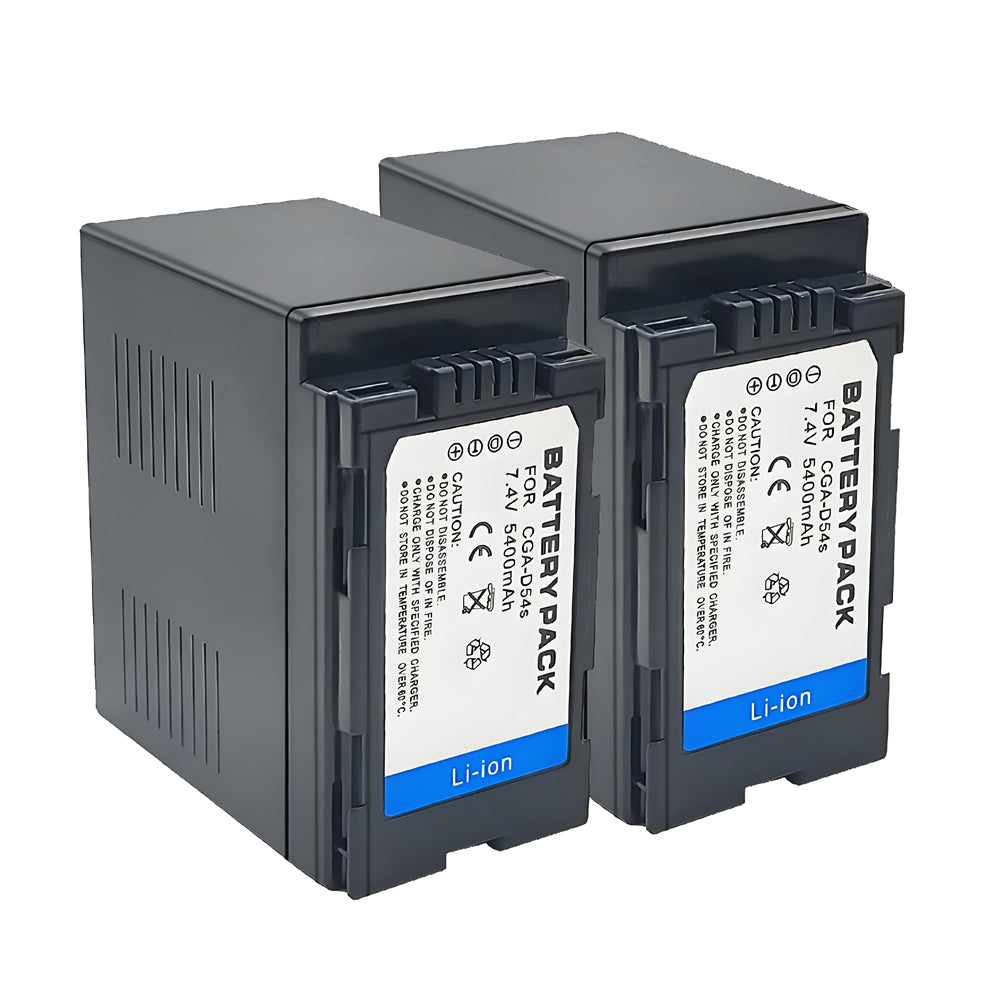 For Panasonic CGR-D54S CGA-D54S Battery AG-HPX250 AG-HPX255 HDC-Z10000 NV-DS29 NV-DS30 NV-DS50 NV-GX7 5400mAh Camera Batteries