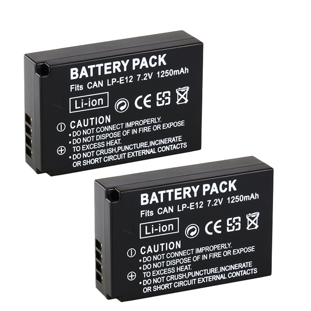 For Canon LP-E12 Battery EOS 100D M200 1250mAh Camera Batteries