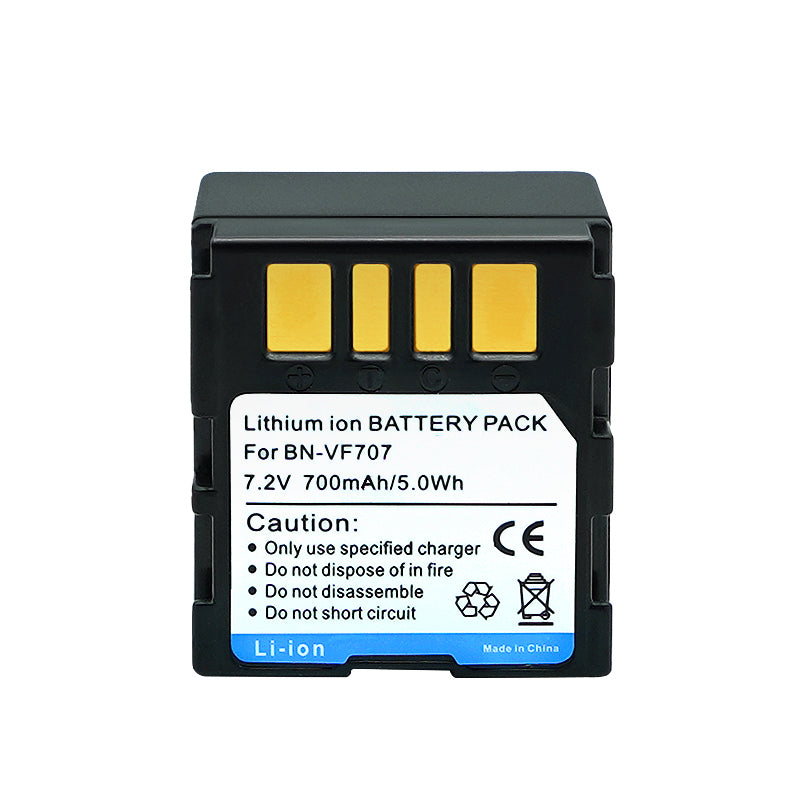 1-Pack BNVF707U Battery  Replacement for JVC BN-VF707U BN-VF707UE BN-VF707US BN-VF714U BN-VF714UE BN-VF714US BN-VF733U BN-VF733UE BN-VF733US Battery, AA-VF7 AA-VF7U Charger