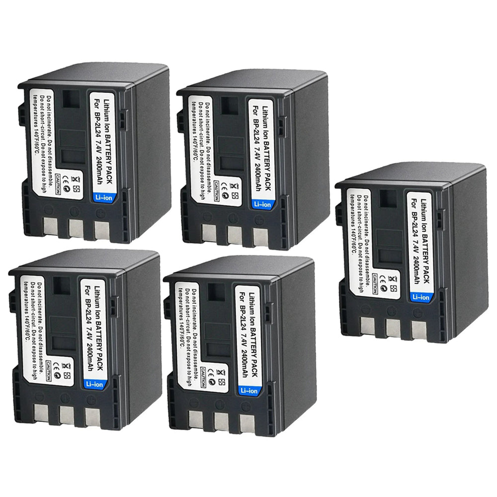 For Canon NB-2L24 BP-2L24 NB-2L24H IVIS DC301 DC310 Elura 40 FV500 Battery 2400mAh Camera Batteries