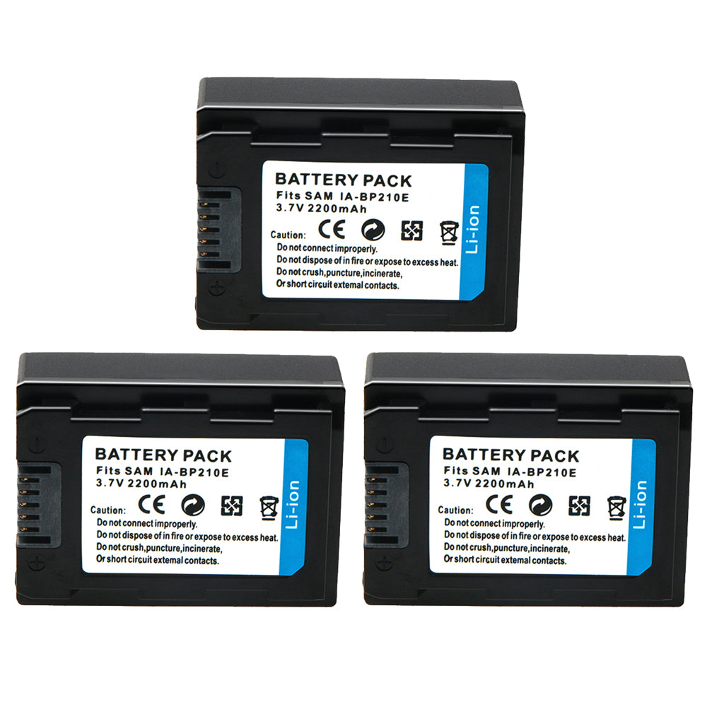 For Samsung IA-BP210E/PP, IA-BP210E, IABP210E, IA-BP210R, IABP210R Camcorder Battery HMX-F80, HMX-F80BP, HMX-F80SP 2200mAh Camera Batteries