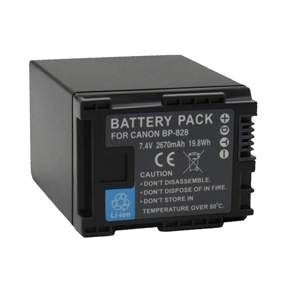 For Canon BP-828 Battery XA10 VIXIA HF G21 XF400 2670mAh Camera Batteries