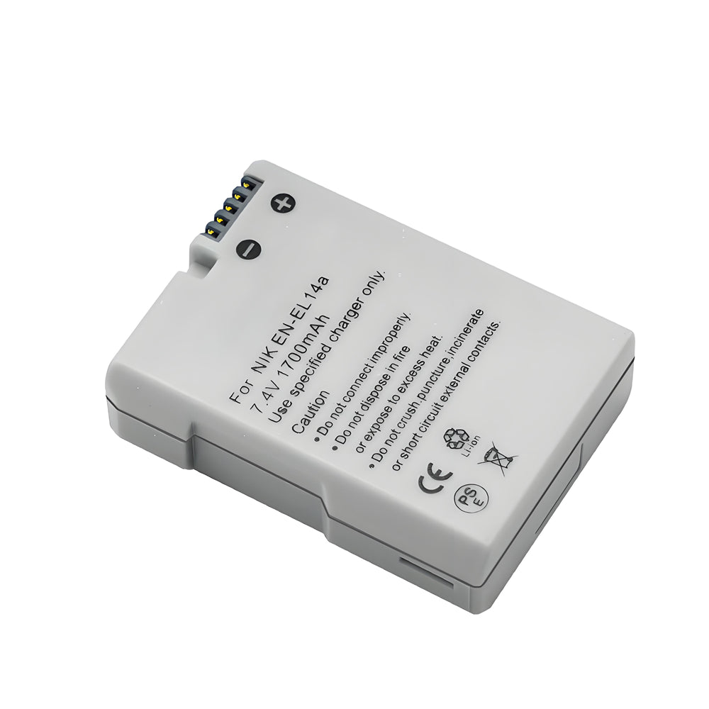 For Nikon EN-EL14A Battery Nikon D3300 DSLR  D3400 DSLR  D3500 DSLR D5100 DSLR D5200 DSLR 1700mAh Camera Batteries