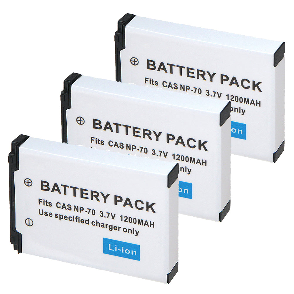 For Casio NP70 NP-70 CNP70 Battery BC-70L Exilim Zoom EX-Z150 EX-Z155 EX-Z250 1200mAh Camera Batteries