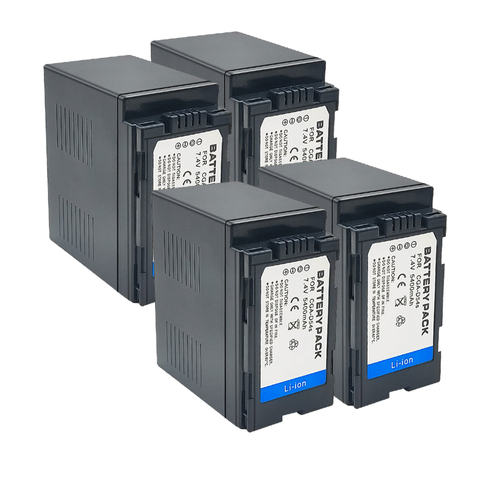 For Panasonic CGR-D54S CGA-D54S Battery AG-HPX250 AG-HPX255 HDC-Z10000 NV-DS29 NV-DS30 NV-DS50 NV-GX7 5400mAh Camera Batteries