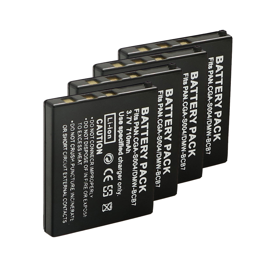 For Panasonic CGA-S004 Compatible Battery Fujifilm NP-40, NP-40N, CGA-S004A, CGA-S004E, CGR-S001B, DMW-BCB7, Kodak KLIC-7005, Samsung SLB-0737, SLB-0837, Sanyo NP-40 710mAh Camera Batteries