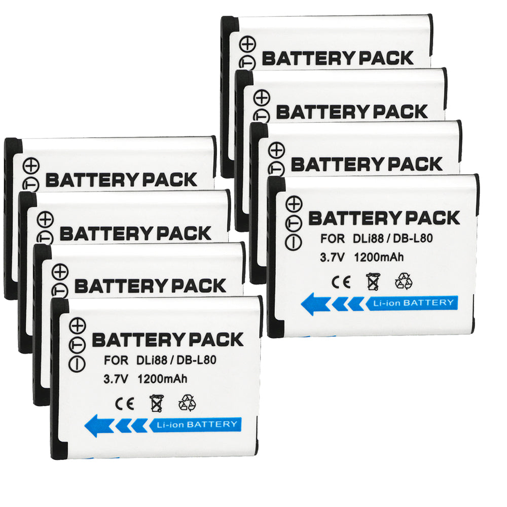For Panasonic VW-VBX070 Battery D-Li88 Pentax D-LI88 DLI88 Pentax Optio H90, Optio P70 1200mAh Camera Batteries