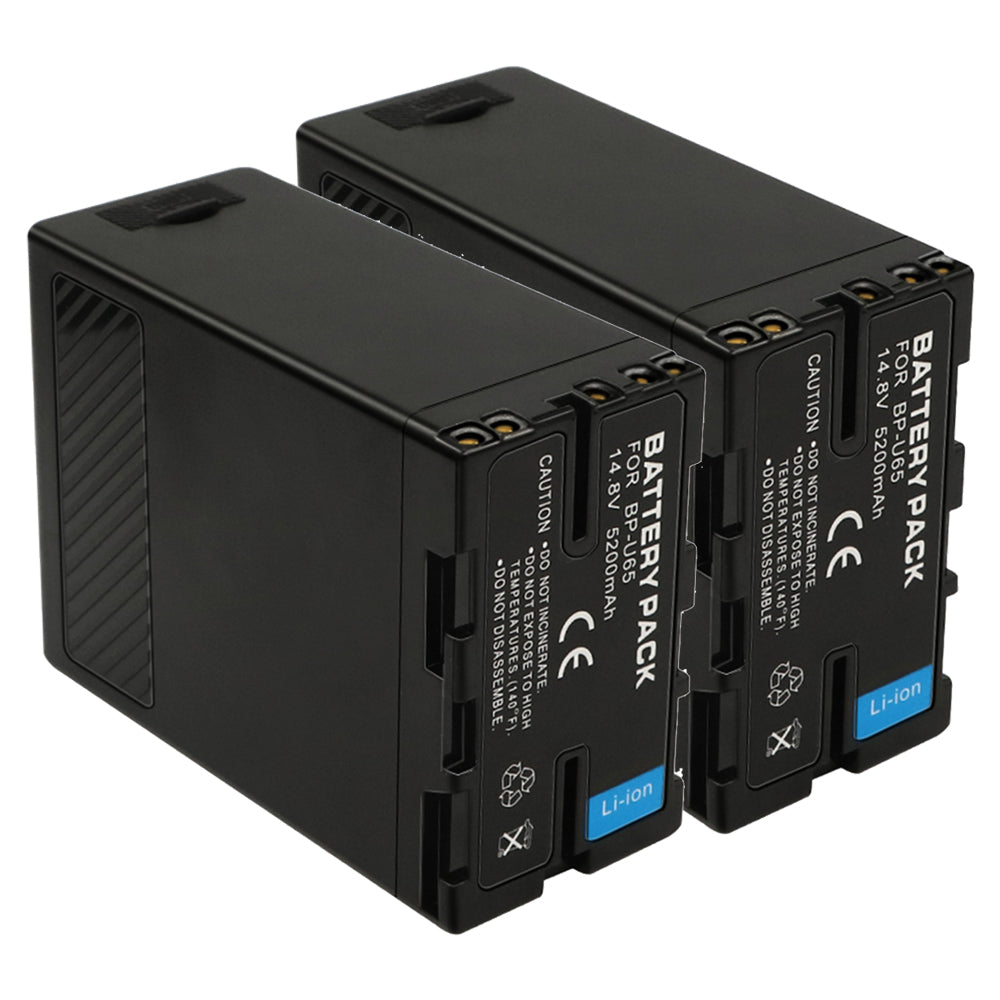 For Sony BP-U65 Battery PMW-200 PMW-300 PMW-EX1 PMW-EX3 PMW-EX1R 5200mAh Camera Batteries