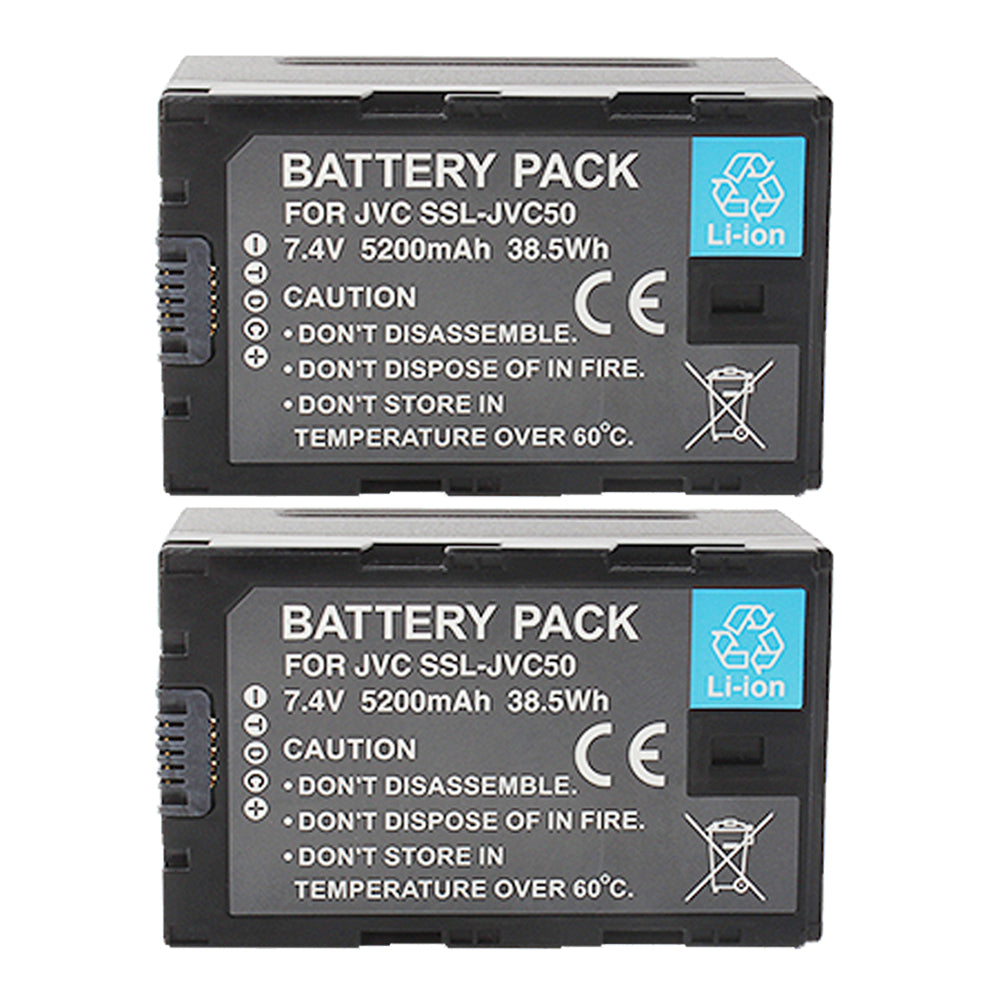 For JVC Camera Battery SSL-JVC50 7.4V 5200mAh Batteries