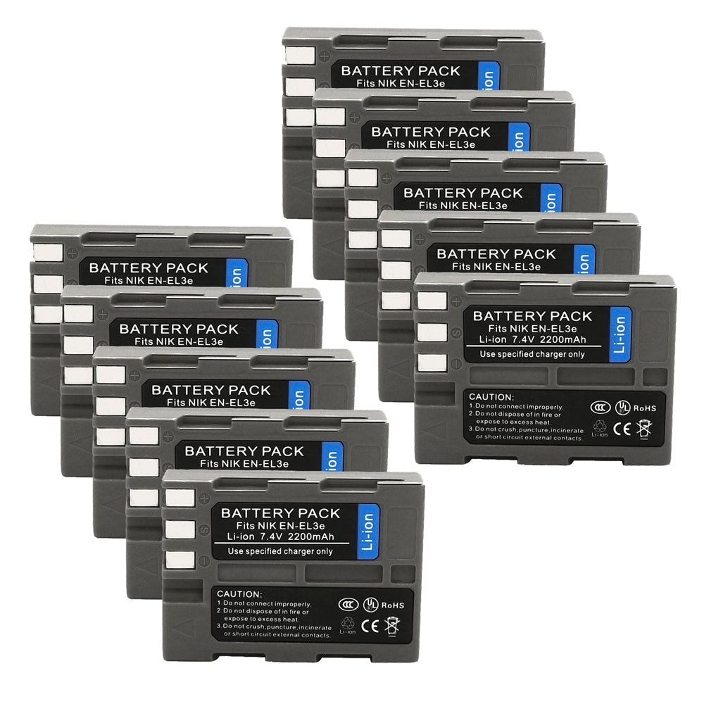 For Nikon EN-EL3E Battery Nikon D100 D100SLR D200 D300 D300S 2200mAh Camera Batteries