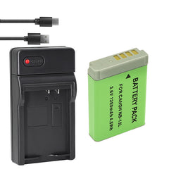 2-Pack of NB-13L Batteries and  Battery Charger for Canon PowerShot SX740 HS, G1 X Mark III, G5 X, G5 X Mark II, G7 X, G7 X Mark II, G7 X Mark III, G9 X, G9 X Mark II, SX620 HS, SX720 HS Camera