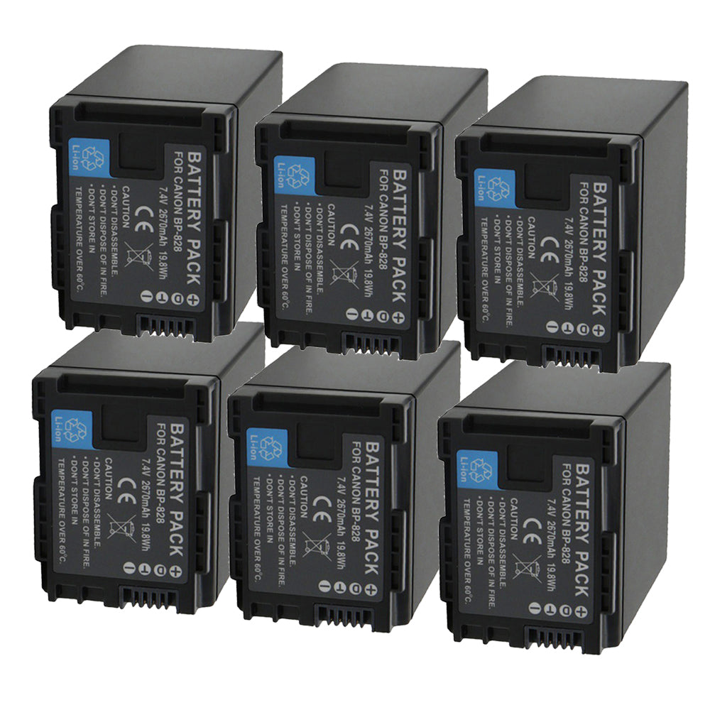 For Canon BP-828 Battery XA10 VIXIA HF G21 XF400 2670mAh Camera Batteries