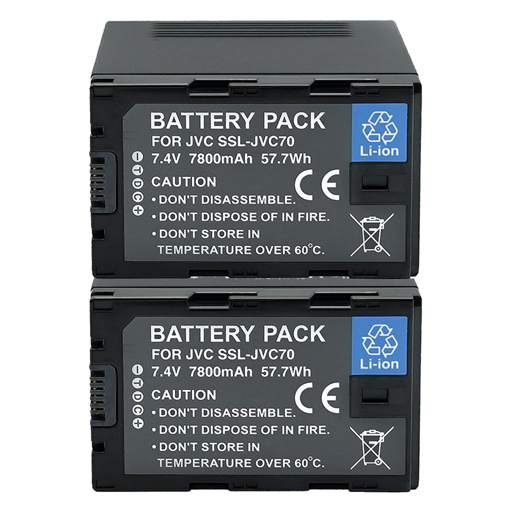 For JVC Battery SSL-JVC70 7800mAh Camera Batteries
