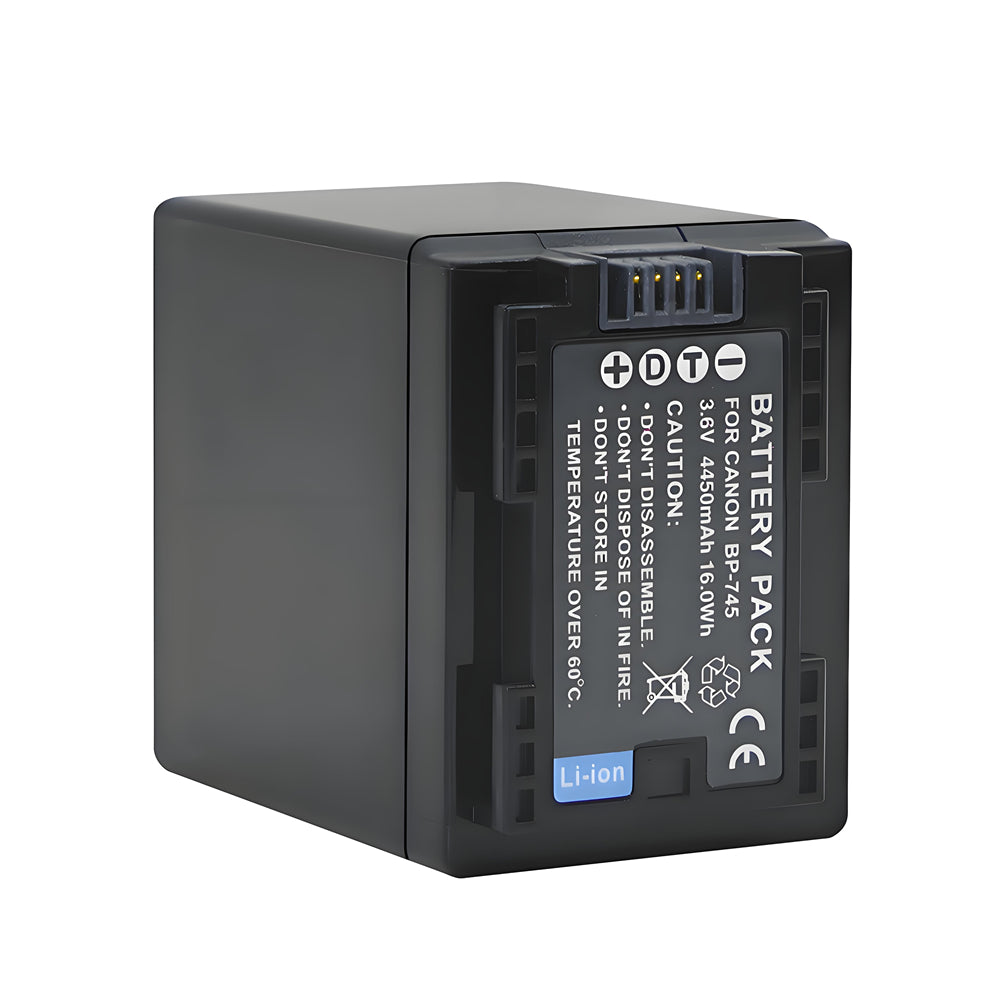 For Canon BP-745 Battery VIXIA HF M50 HFM52 HFR32 HFR32 4450mAh Camera Batteries