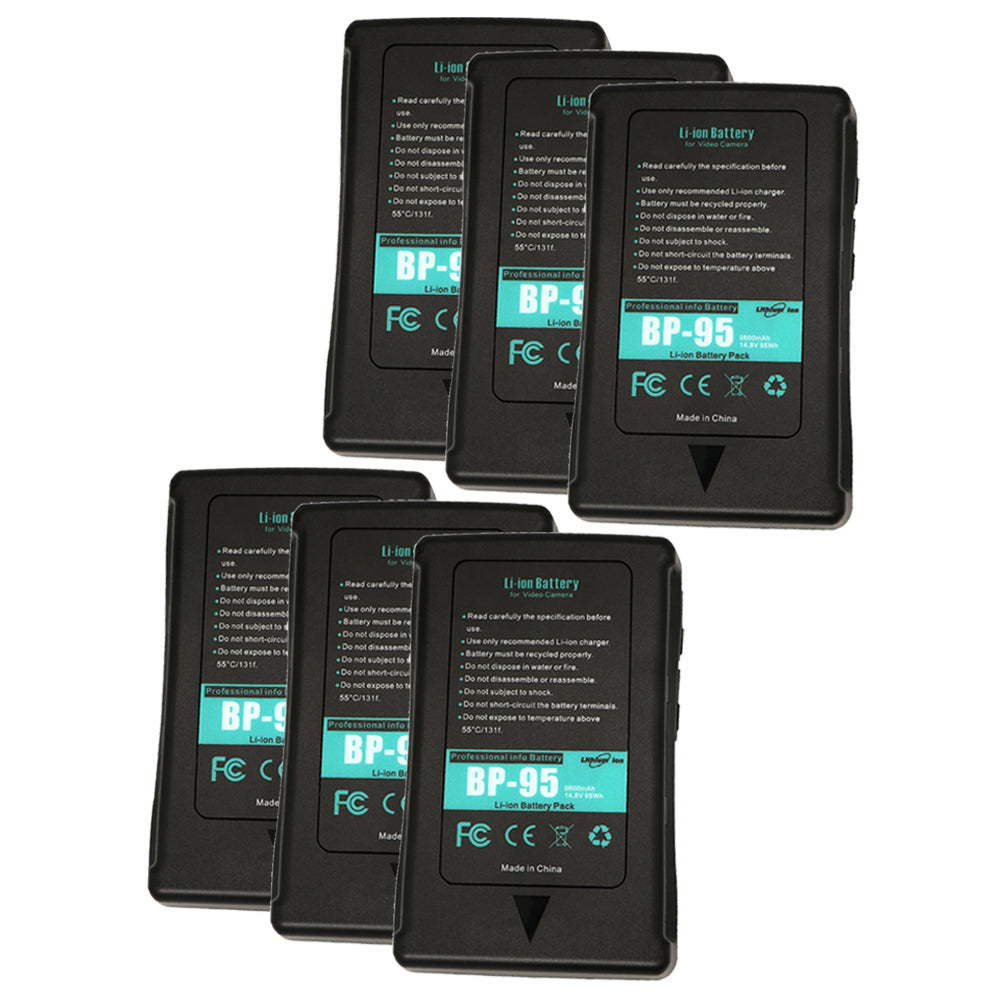 For Sony BP-95W BP-150W Battery DSR-250P, DSR-600P, DSR-650P, HDW-800P 6600mAh Camera Batteries