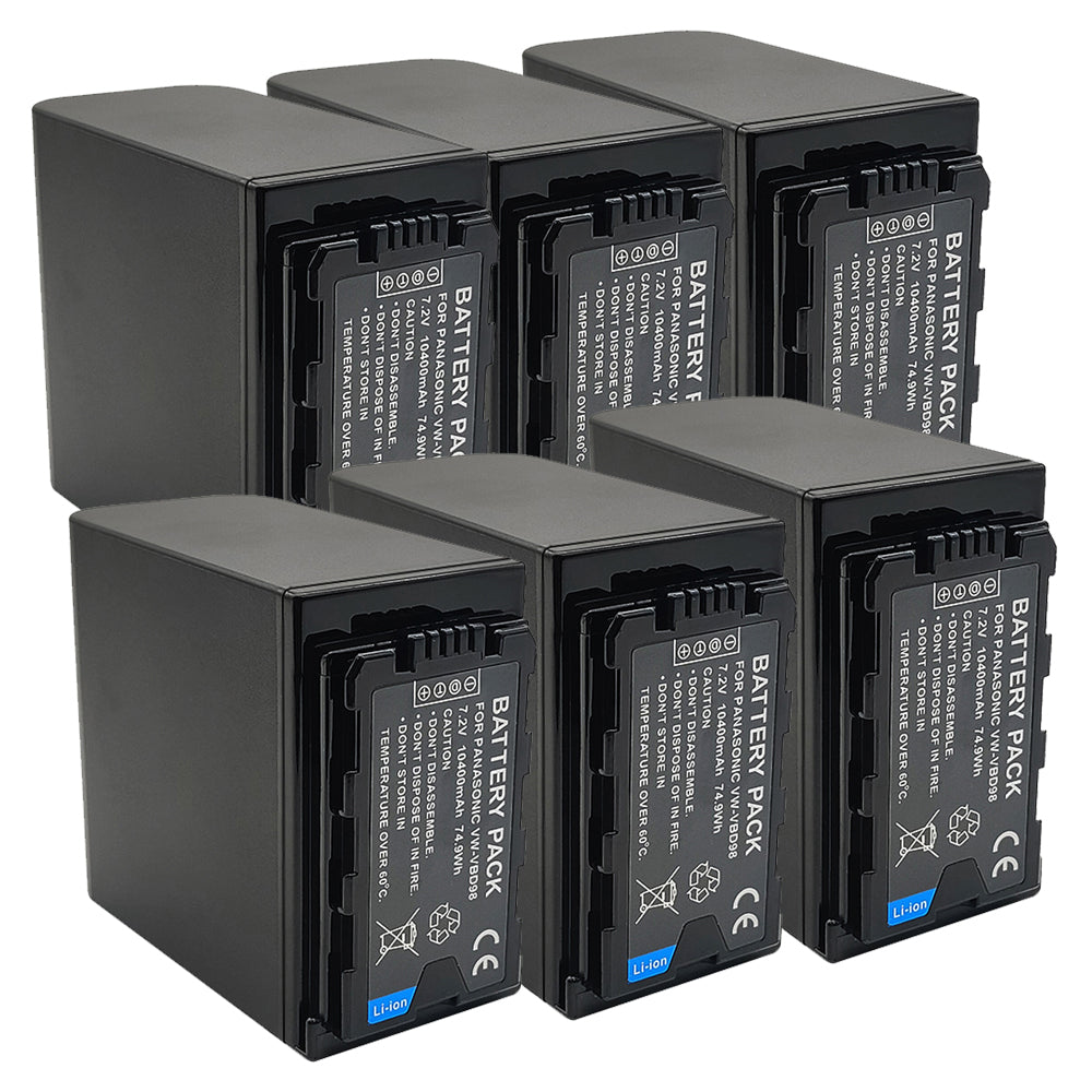For Panasonic VW-VBD98/VBR118G Battery AG-VBR59 AG-VBR89 AG-VBR118 AJ-PX280 PX285MC 10400mAh Camera Batteries