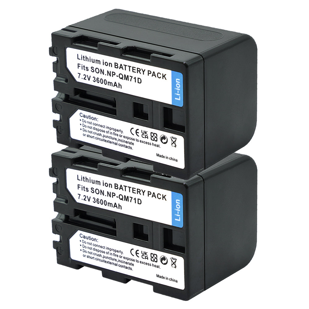 3600mAh NP-QM71D Battery Compatible with Sony  CCD-TRV106 CCD-TRV108 CCD-TRV116 Camera Batteries