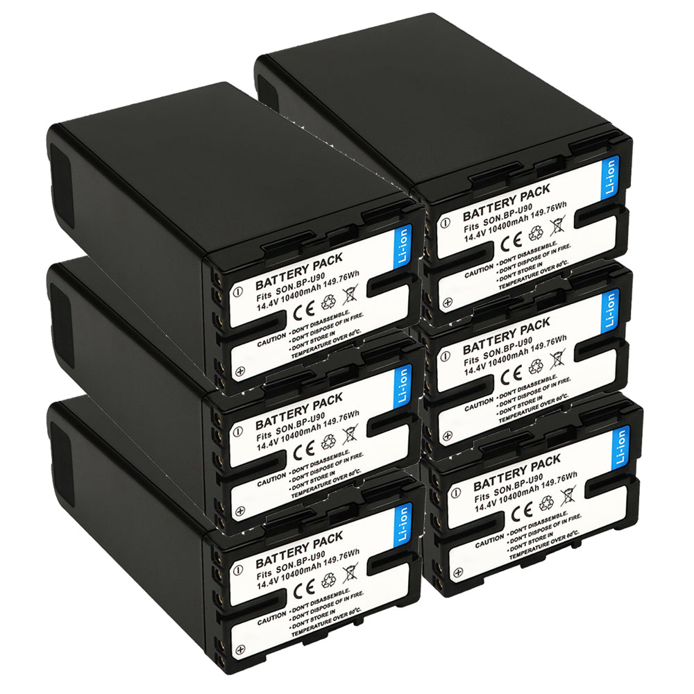 For Sony BP-U90 Battery PXW-FS7/FS5/X180/FX9 PMW-100/150/150P/160 10400mAh Camera Batteries