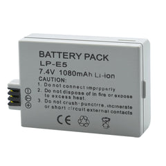 LP-E5  Replacement Battery (2-Pack) and Rapid Charger for Canon LP-E5 and Canon EOS Rebel XS, Rebel T1i, Rebel XSi, 1000D, 500D, 450D, Kiss X3, KissX2, KissF (100% Compatible with Original)
