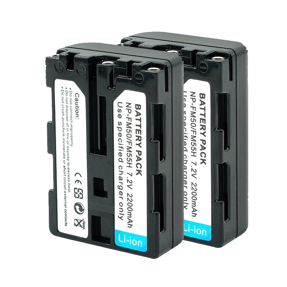 Battery Replacement for Sony NP-FM55 NP-FM50 Cyber-shot DSC-S30 DSC-S85 DSC-S75 DSC-S70 2200mAh Camera Batteries