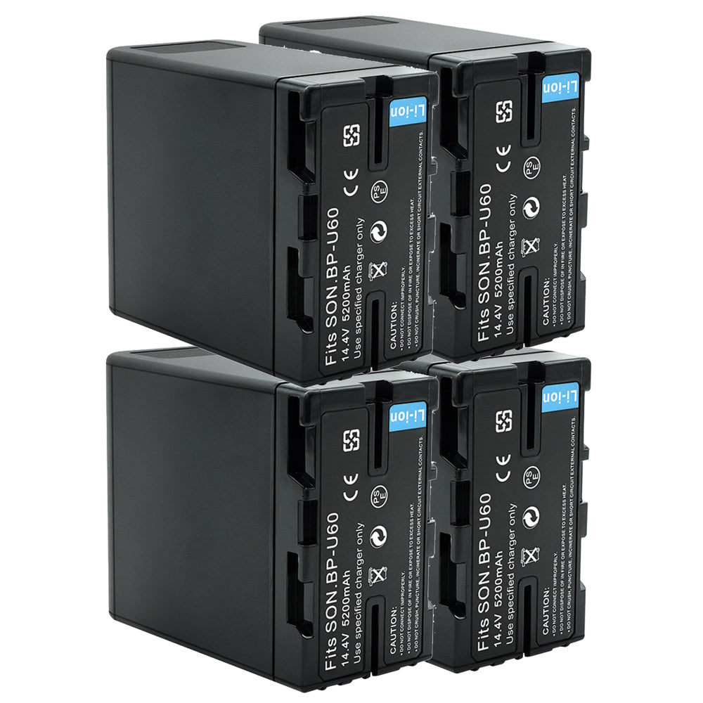 For Sony BP-U60 Battery PXW-FS7/FS5/X180 PXW-FX6/FX9 PMW-100/150/150P/160 5200mAh Camera Batteries