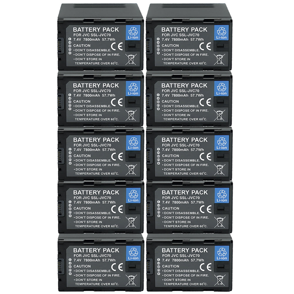 For JVC Battery SSL-JVC70 7800mAh Camera Batteries