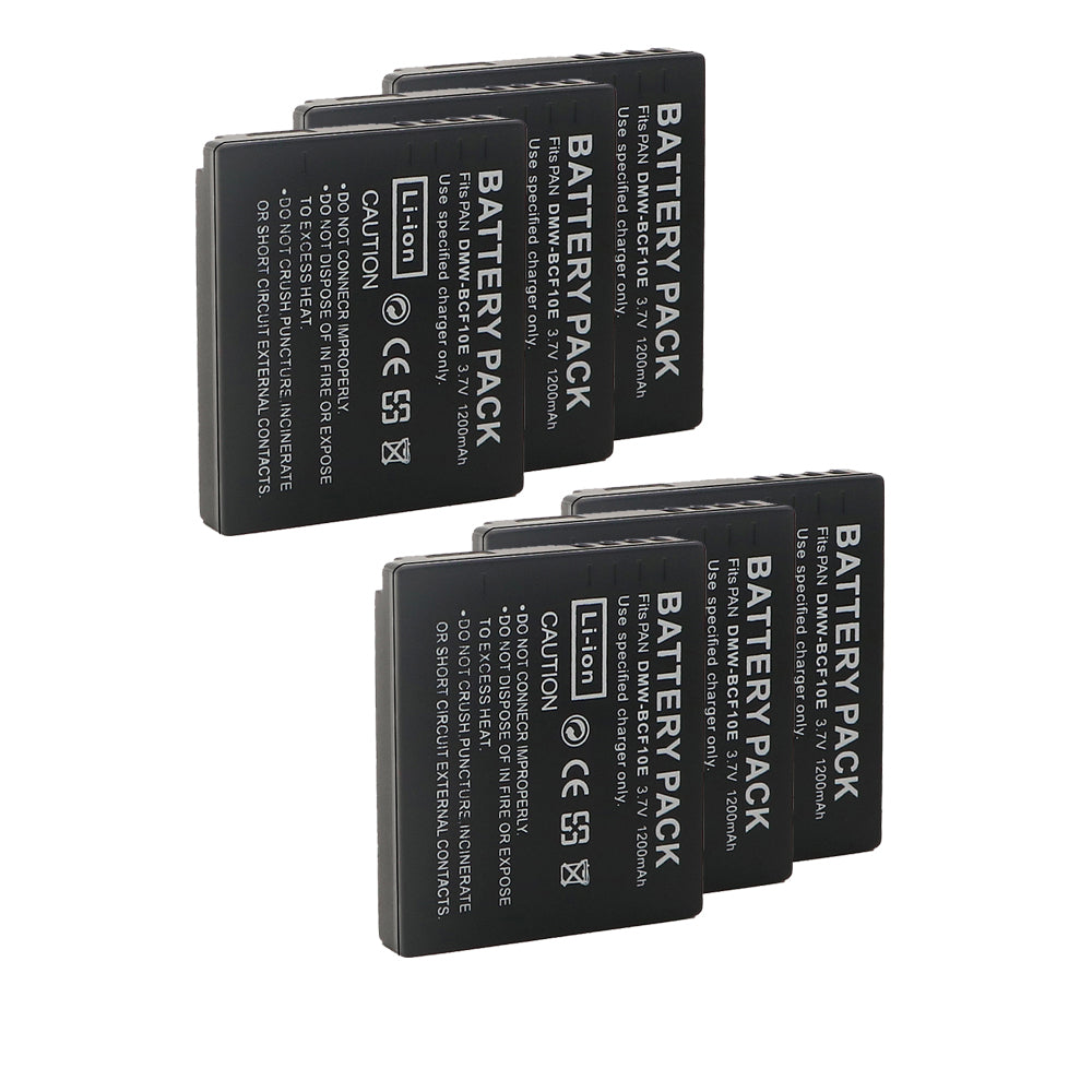 For Panasonic DMW-BCF10 DMW-BCF10E Battery Replacement DE-A59 DE-A59B, DE-A60 DMC-FS10 Lumix DMC-FS11 1200mAh Camera Batteries