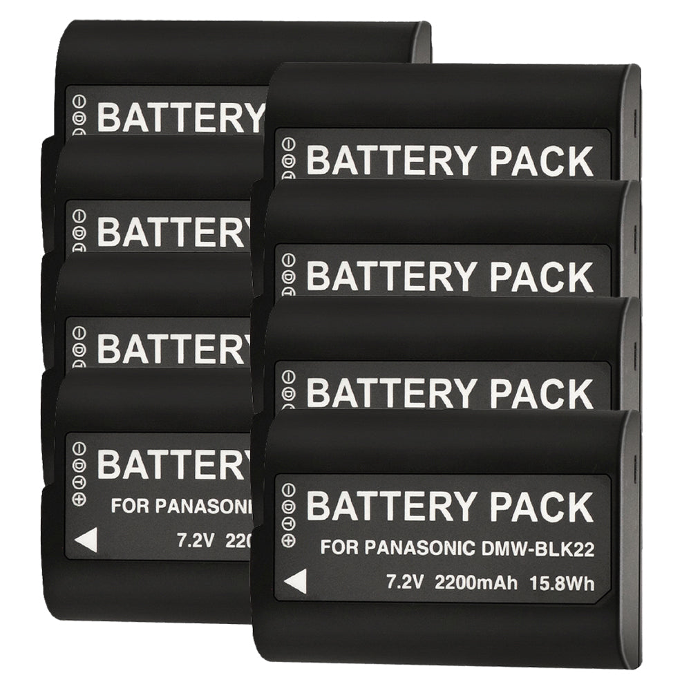 For Panasonic DMW-BLK22 Battery Lumix DC-S9, DC-G9, DC-S5, DC-S5 II, DC-S5 IIX, GH5 II, GH6, S5II, S5IIX 2200mAh Camera Batteries