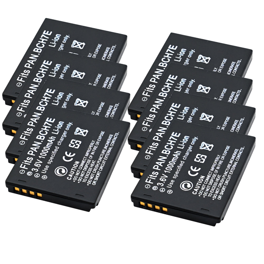 For Panasonic DMW-BCH7E Battery DMW-BCH7 DMW-BCH7PP DMC-FP1 DMCFP2 DMCFP3 1000mAh Camera Batteries