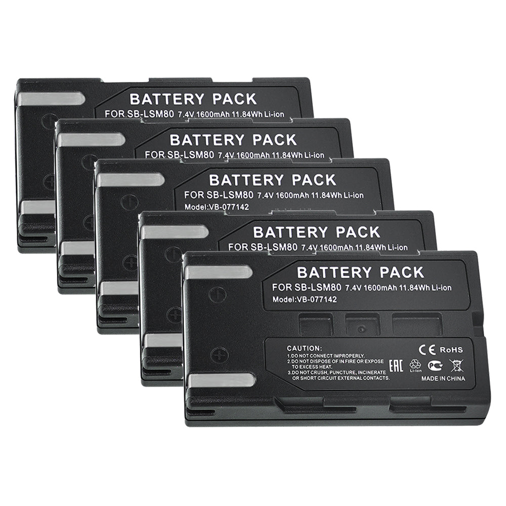 For Samsung SB-LSM80 Battery  SC-D263 SC-D351 SC-D352 SC-D353 SC-D354 1000mAh Camera Batteries