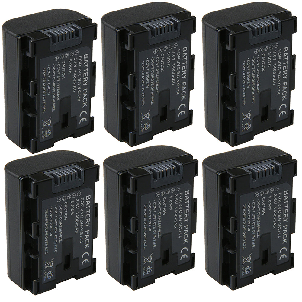 For JVC Camera Battery BN-VG114 3.6V 1400mAh Batteries