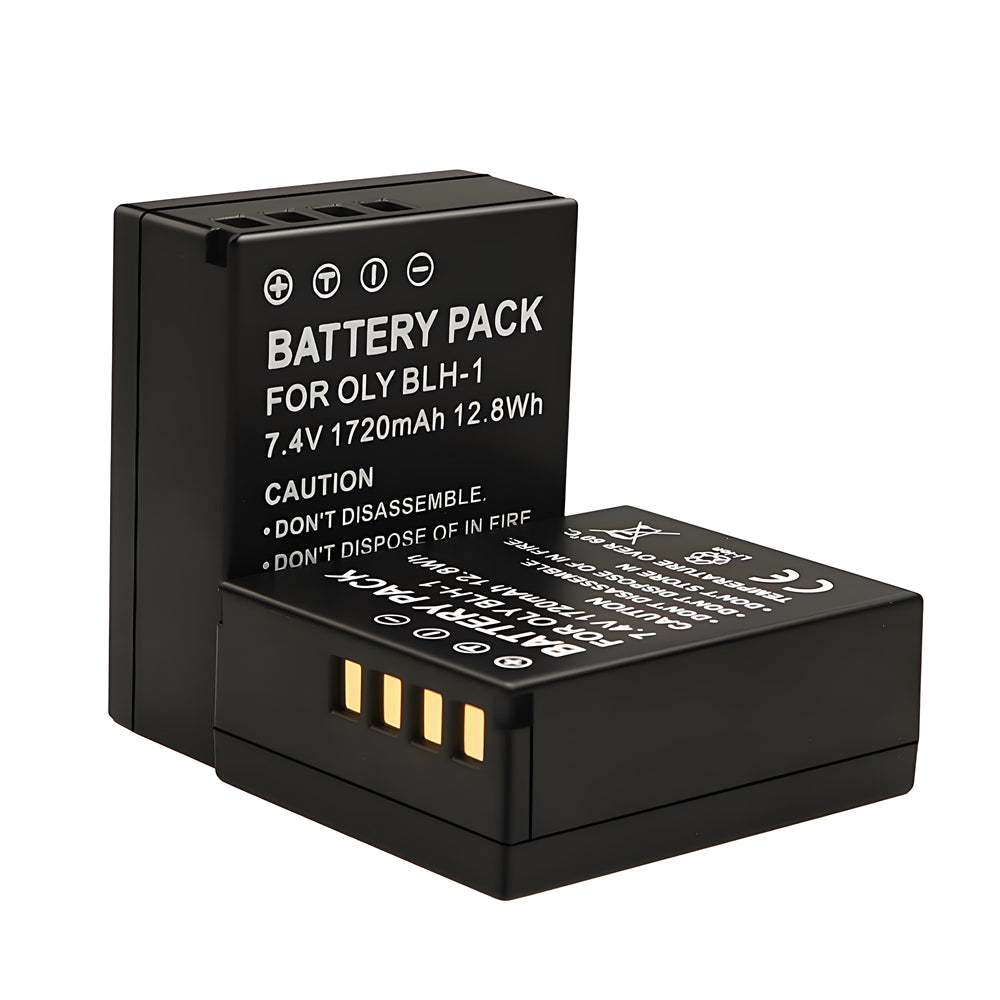 For Olympus BLH-1 (Fully Decoded) Battery OM-D E-M1 Mark II, OM-D E-M1 Mark III, OM-D E-M1X 1720mAh Camera Batteries
