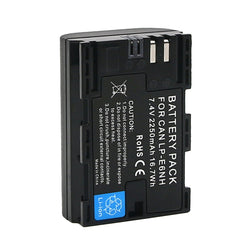 2-Pack of LP-E6NH Batteries and Battery Charger for Canon EOS R, 90D, 60D, 70D, 80D, 5D II, III, IV, 6D, 7D, 7D Mark II, XC10, XC15 Cameras