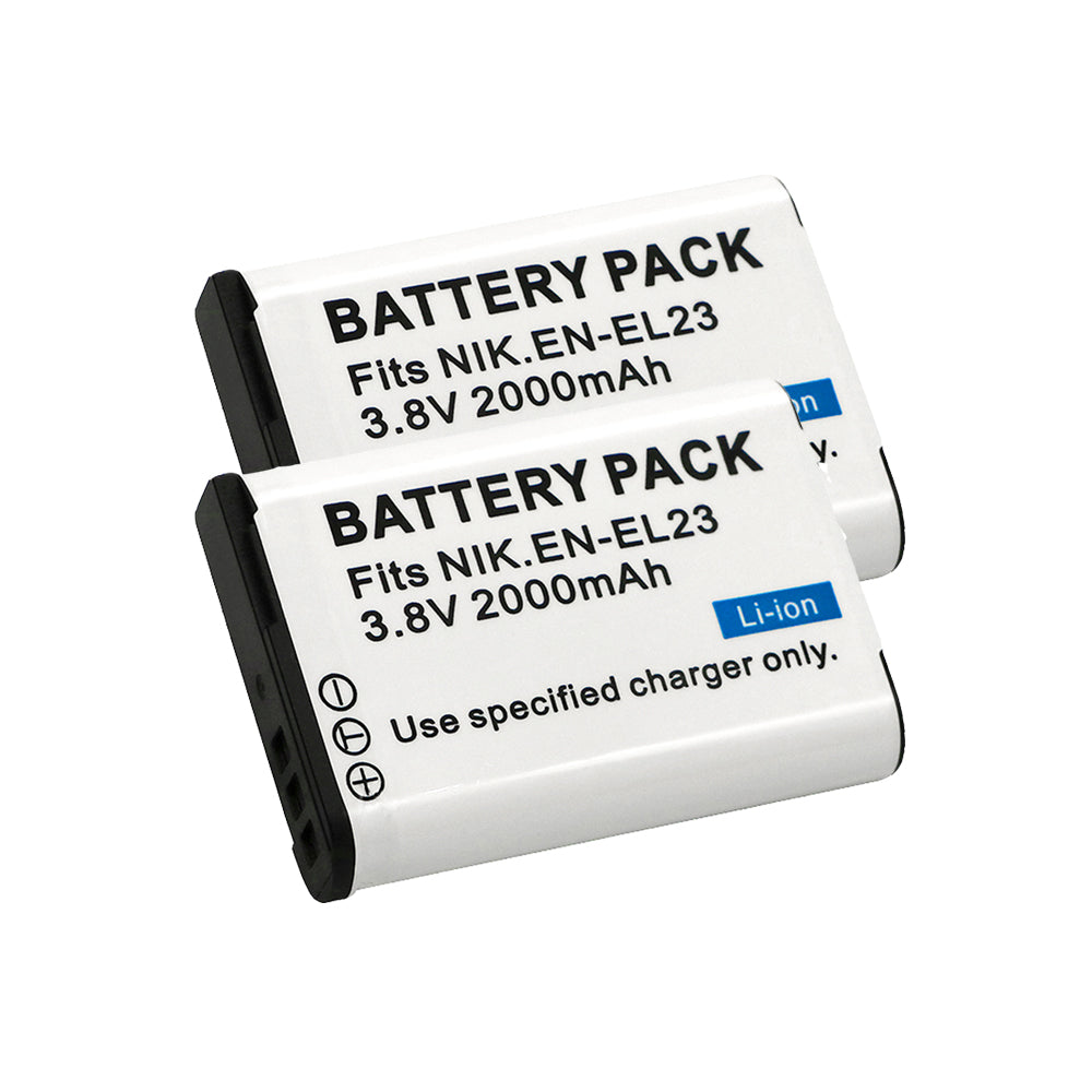 For Nikon EN EL23 Battery  Coolpix  P900 B700 P600 P610 P610s S810c P900s 2000mAh Camera Batteries