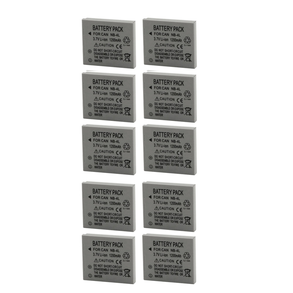 For Canon NB-4L PowerShot SD30 SD200 SD430 IXY Digital 10 Battery 1200mAh Camera Batteries
