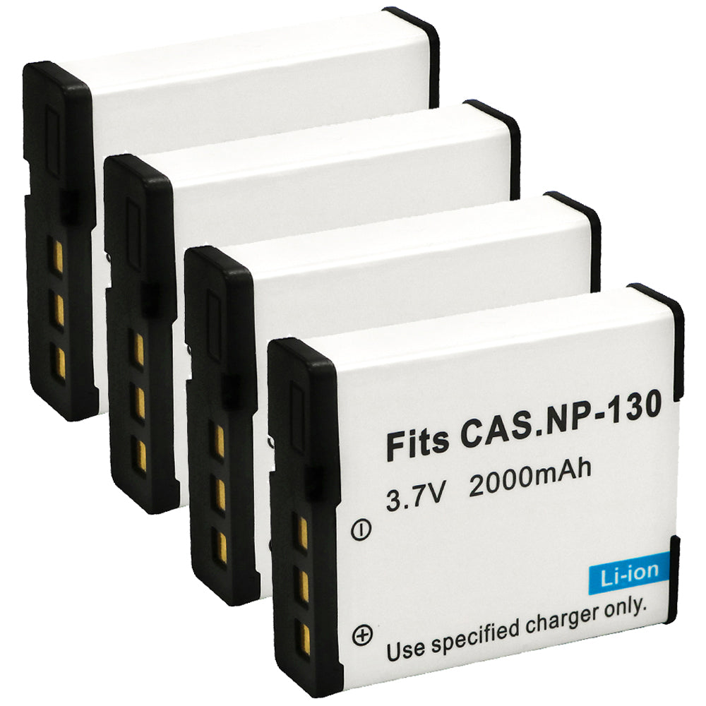 For Casio CNP130 NP-130 NP-130A Battery Cas Exilim EX-10 EX-100 EX-H30 EX-H35 2000mAh Camera Batteries