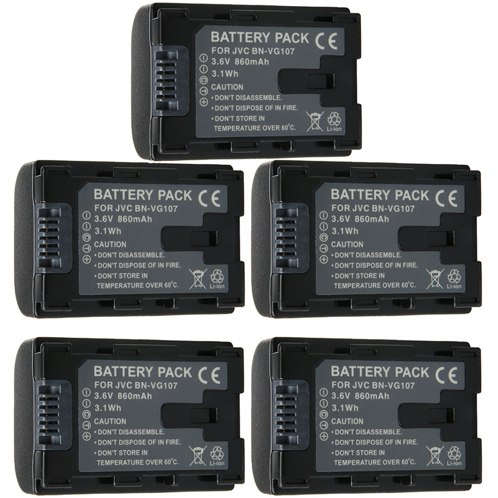 For JVC Camera Battery BN-VG107 3.6V 860mAh Batteries