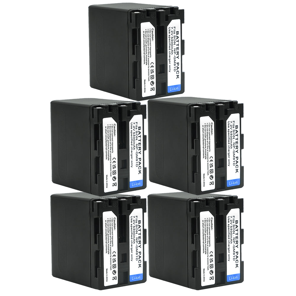 For Sony NP-QM91D Battery CCD-TRV328 338 DCR-DVD300 301 DCR-HC14 5400mAh Camera Batteries