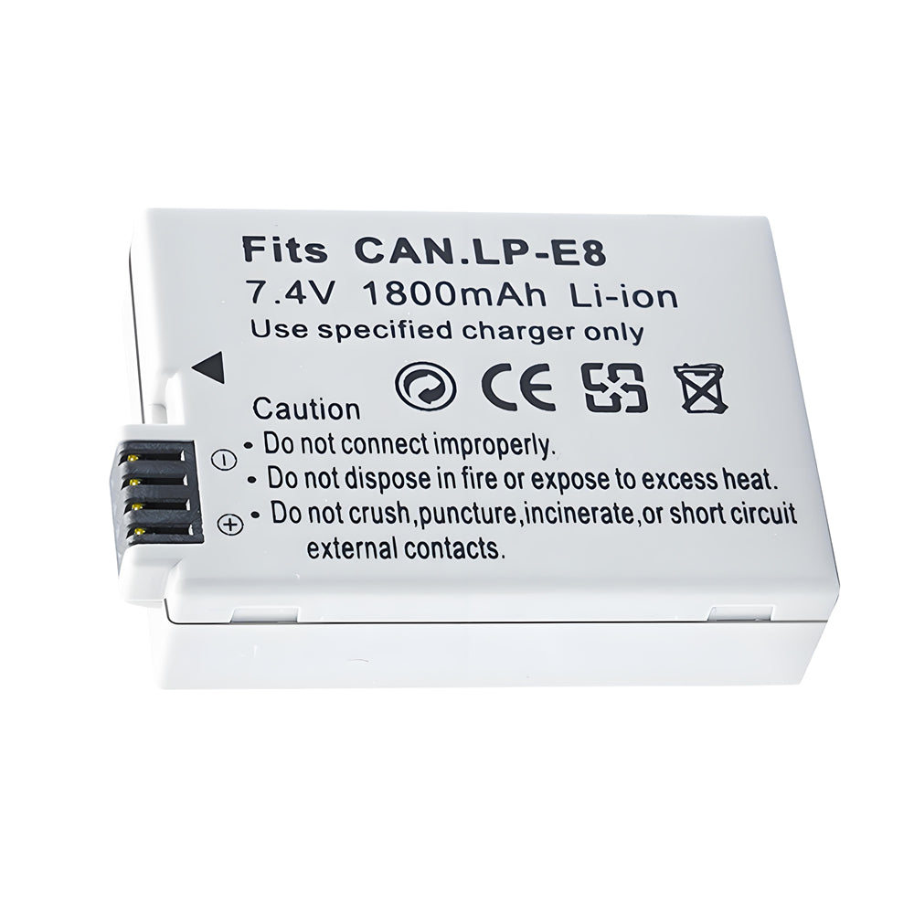 For Canon LP-E8 Battery EOS Rebel T2i EOS 550D 1800mAh Camera Batteries
