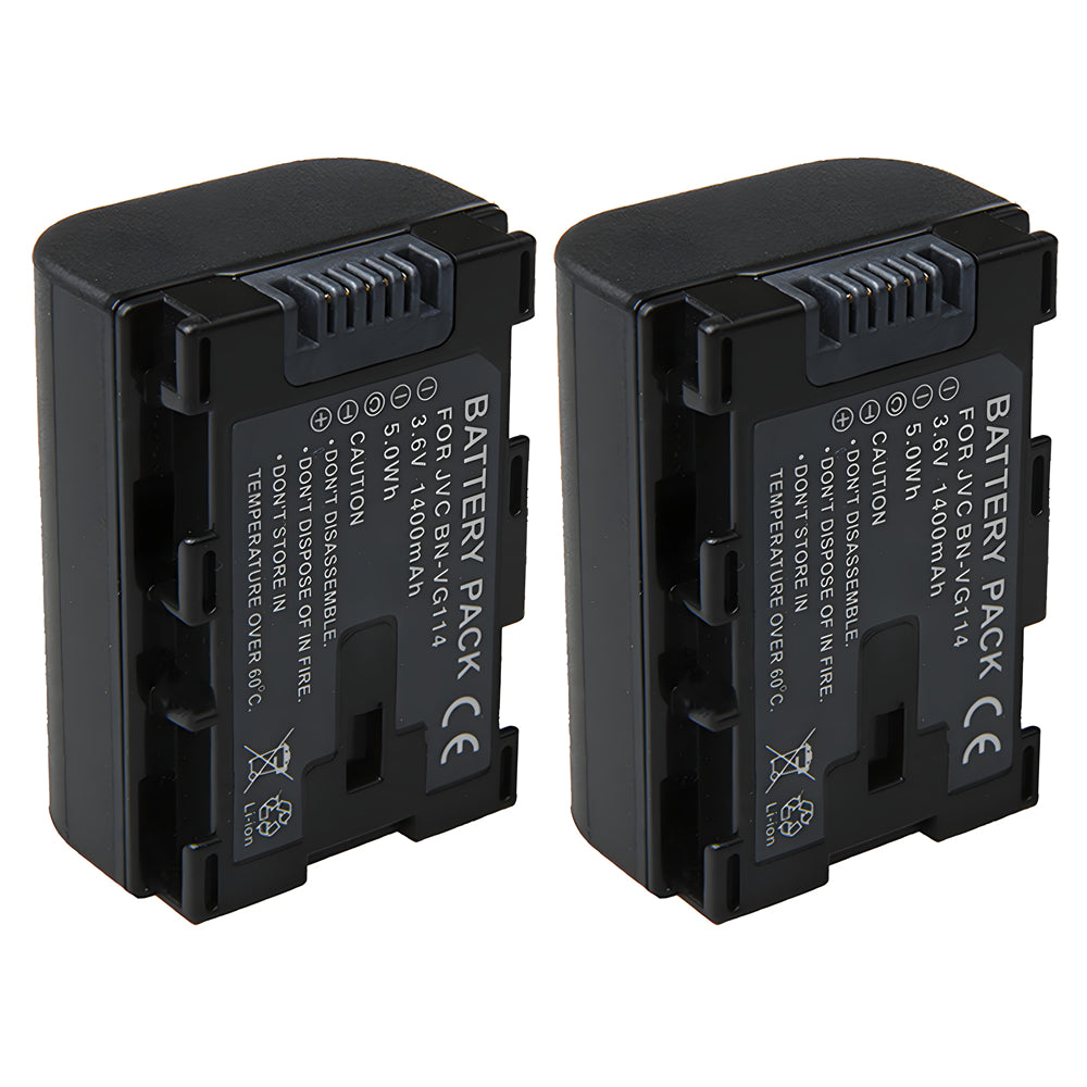 For JVC Camera Battery BN-VG114 3.6V 1400mAh Batteries