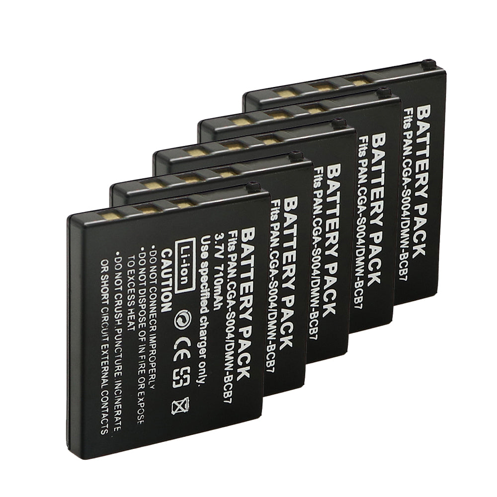For Panasonic CGA-S004 Compatible Battery Fujifilm NP-40, NP-40N, CGA-S004A, CGA-S004E, CGR-S001B, DMW-BCB7, Kodak KLIC-7005, Samsung SLB-0737, SLB-0837, Sanyo NP-40 710mAh Camera Batteries